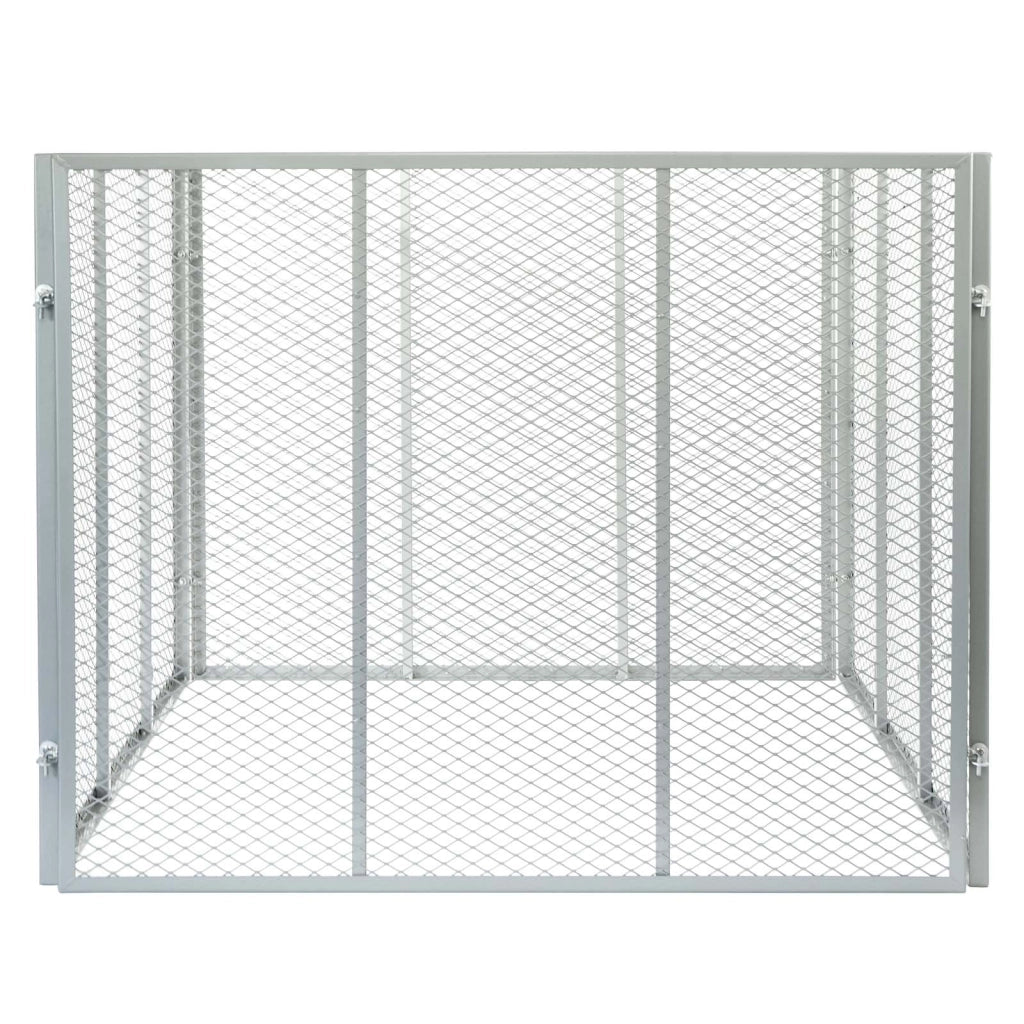 Compostiera 100x100x80cm per 800 litri di compost con griglie di metallo per il compostaggio aperto