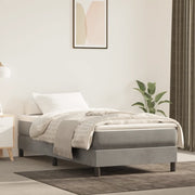 Materasso a Molle Insacchettate Rigidità Media Grigio Chiaro 90x210x20 cm in Velluto 4016564