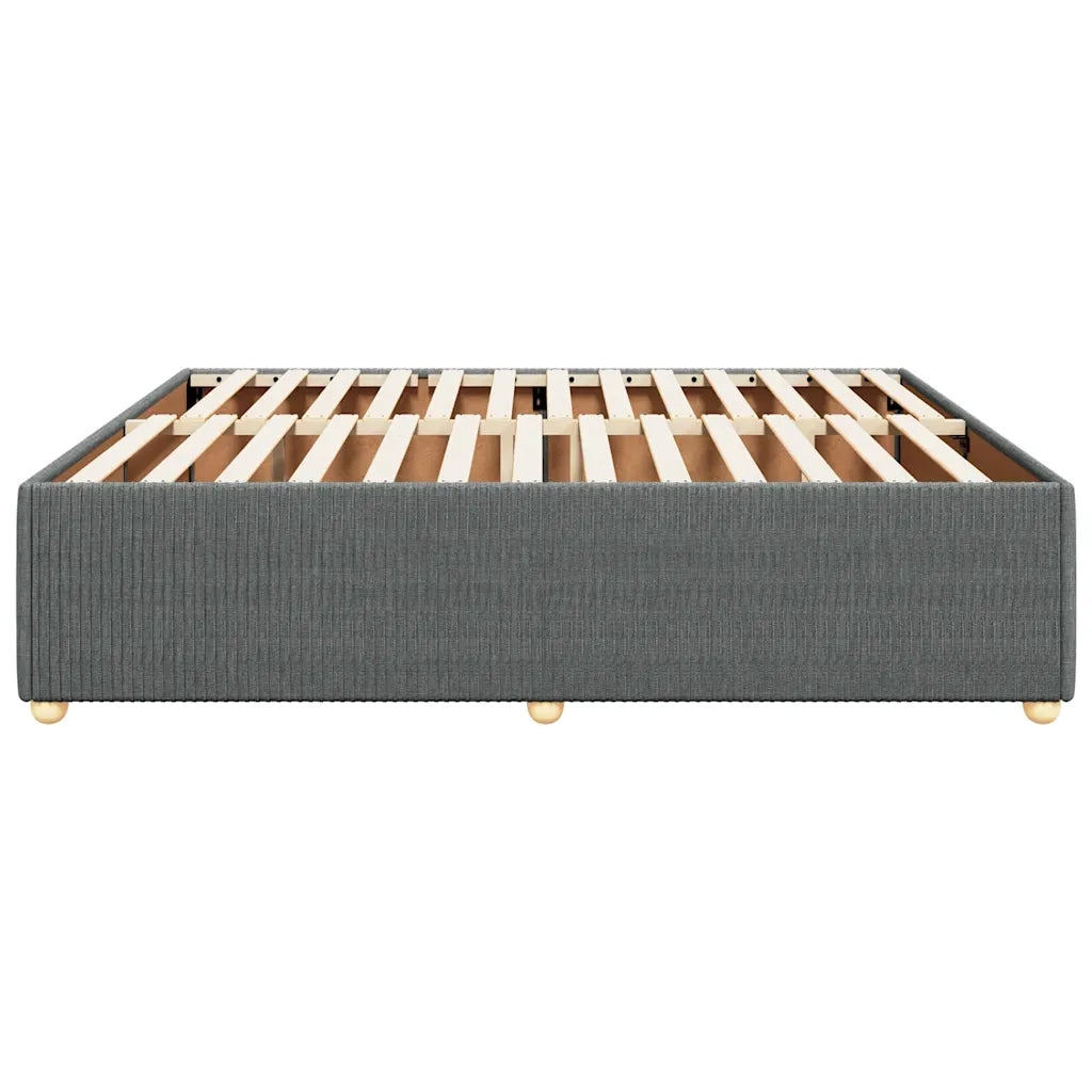 vidaXL Giroletto senza Materasso Grigio Scuro 200x200 cm Tessuto