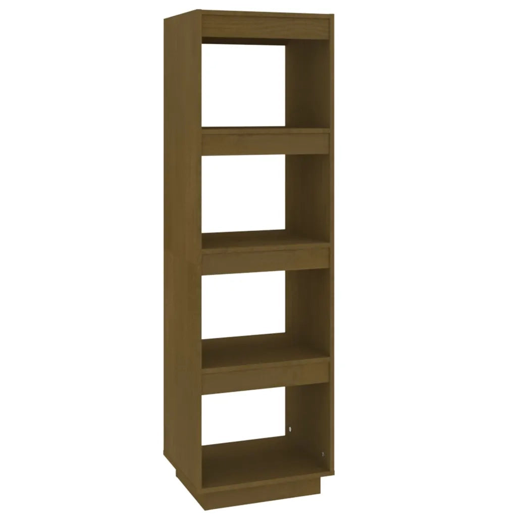 Libreria Divisorio-Scaffale per Libri-Mobile di Stoccaggio Ambra 40x35x135 cm in Legno Massello di Pino