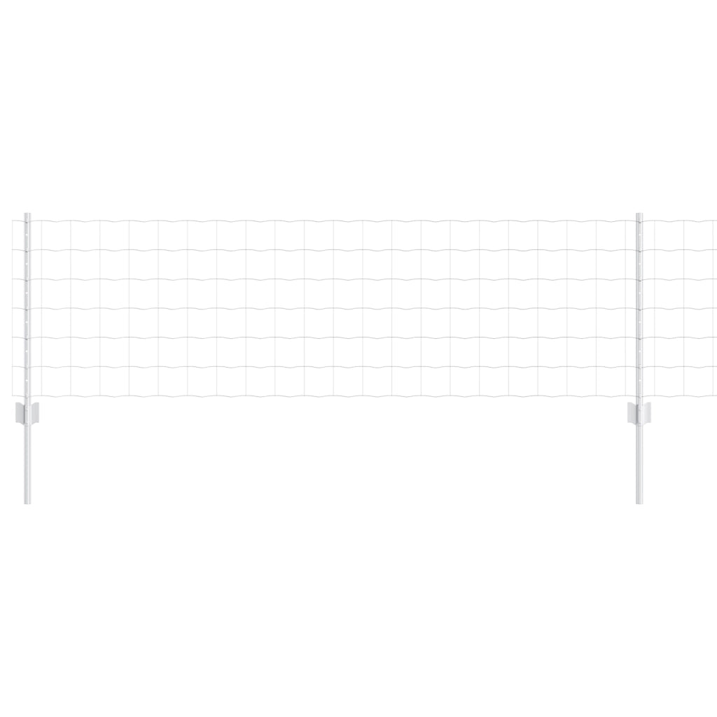Recinzione Euro con 11 pali a U Argento 0.6x50 m Acciaio