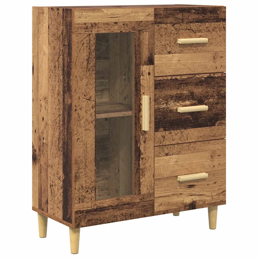 Credenza | Madia | Buffet da pranzo | Armadio da pranzo Legno vecchio 69,5 x 34 x 180 cm Legno multistrato