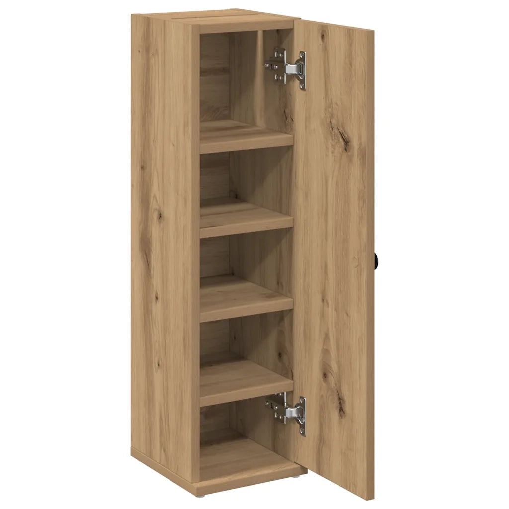 Mobile da Bagno | Armadio da bagno con Portarotolo Rovere Artigianale 20,5x22x72cm