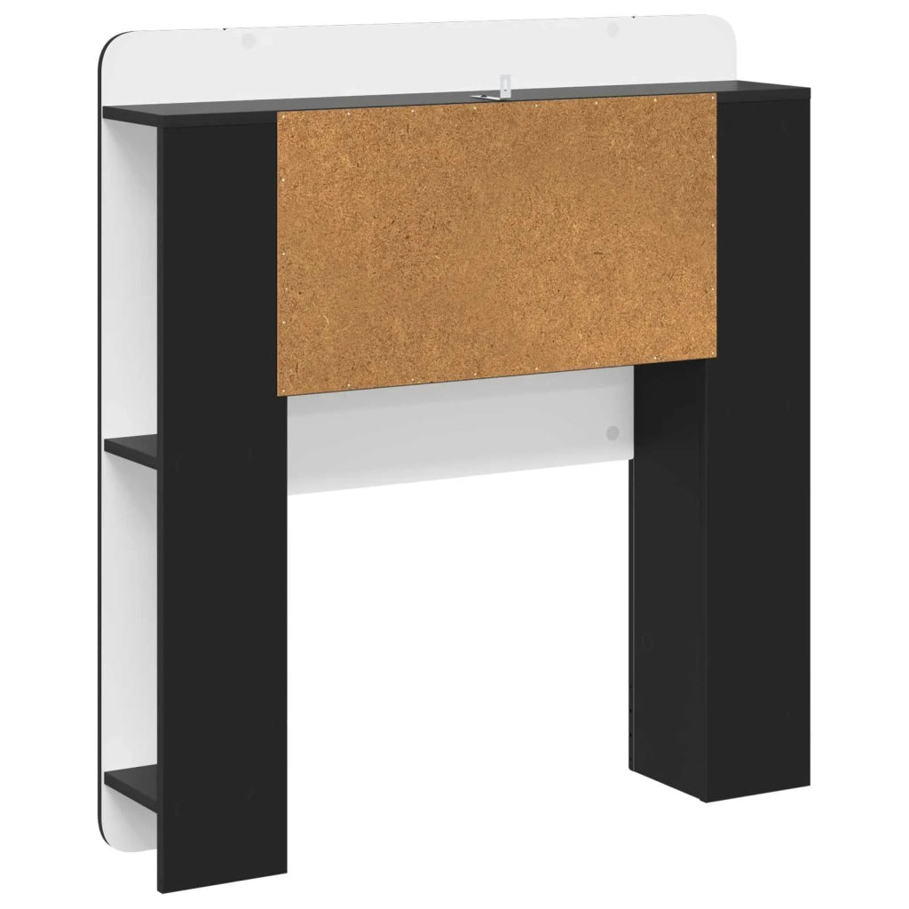 Testata del letto con archiviazione Nero Legno ingegnerizzato 8001247