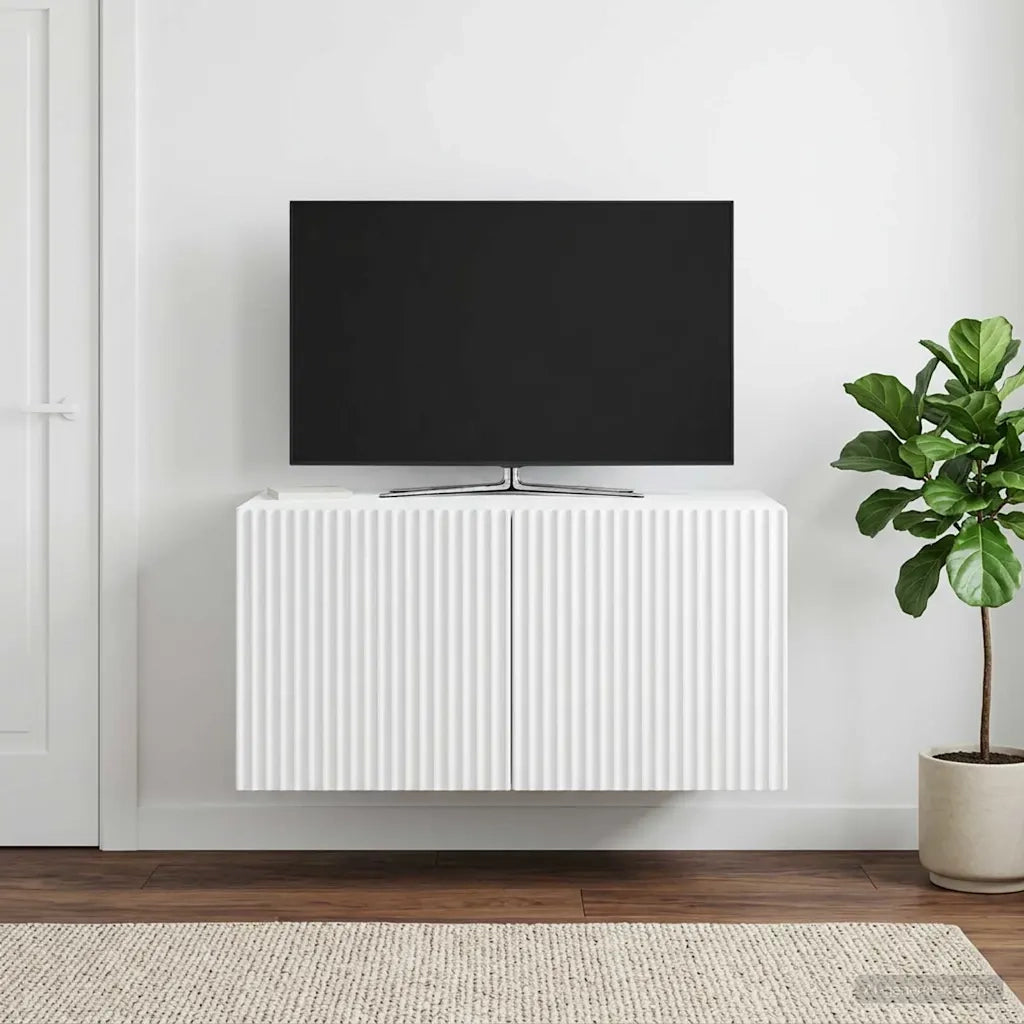 Mobile Porta TV da Muro Bianco 59,5 x 41 x 30 cm 898505