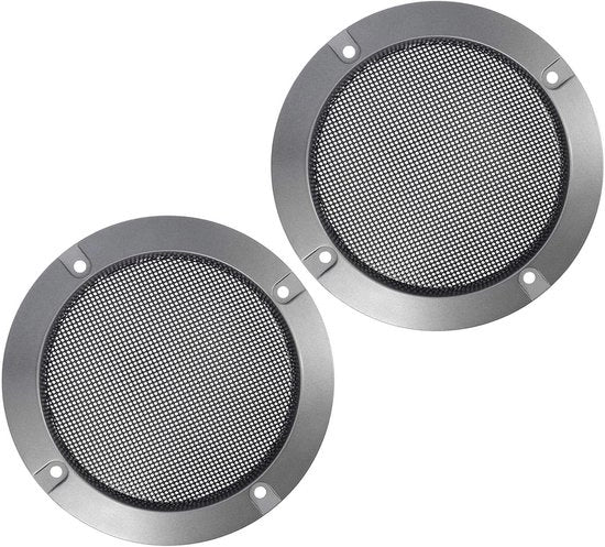 Parascheggia Autoluidspreker - 10 cm Subwooferrooster - Glanzend - Gaas - Hoorn - Titanio - Adatto per 2 pezzi - Blu.