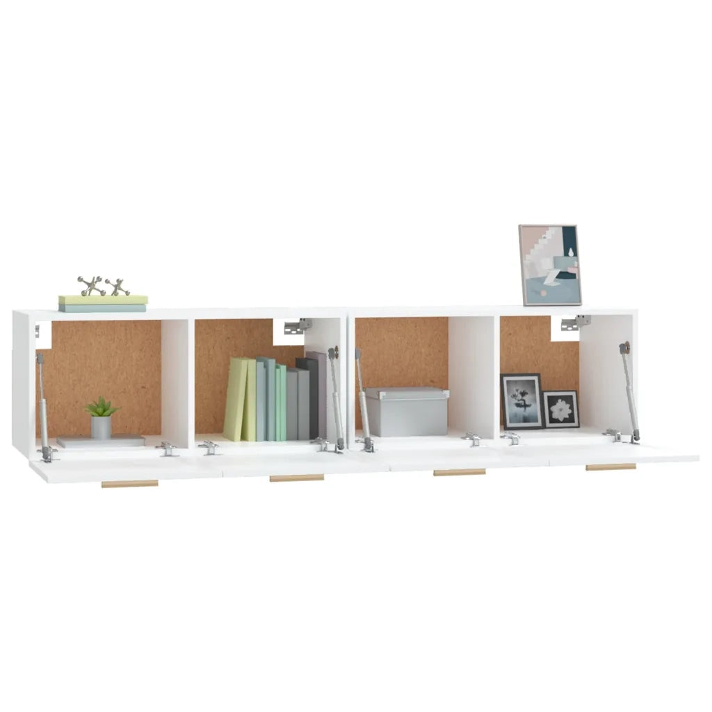 Mobili Parete 2 pz Bianco 80x35x36,5cm Legno Multistrato