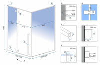 Cabina Doccia Fargo 120x90 Black Mat