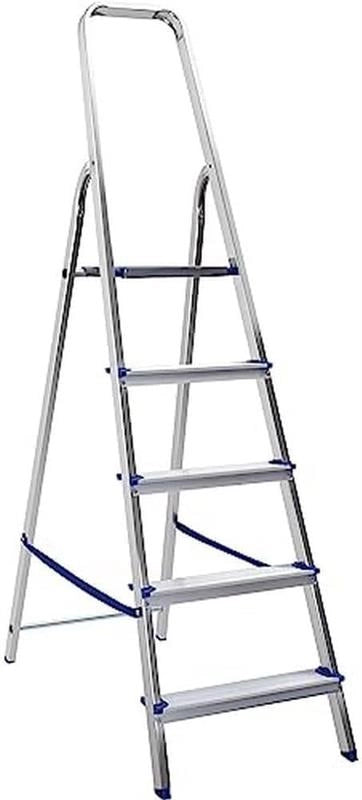 SCALA PIUMA 5 GRADINI IN ALLUMINIO CON PORTATA 100KG