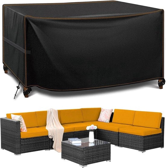 Copertura per arredamenti esterni - impermeabile e resistente al vento - 1 pezzo - nero - Oxford 420D - 250 x 250 x 90 cm
