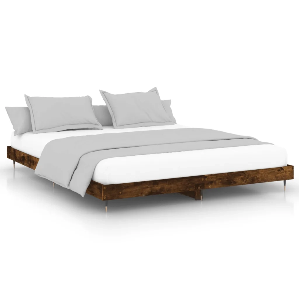 Giroletto senza Materasso Rovere Fumo 200x200 cm in Truciolato 832114