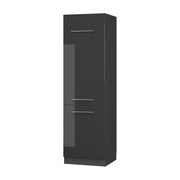Vicco Armadio frigorifero Antracite lucido 60 cm