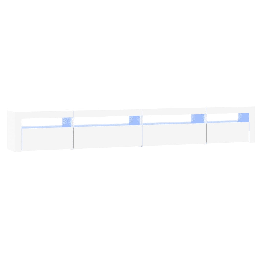 Mobile Porta TV con Luci LED-Mobile per TV-Credenza TV Bianco 270x35x40 cm