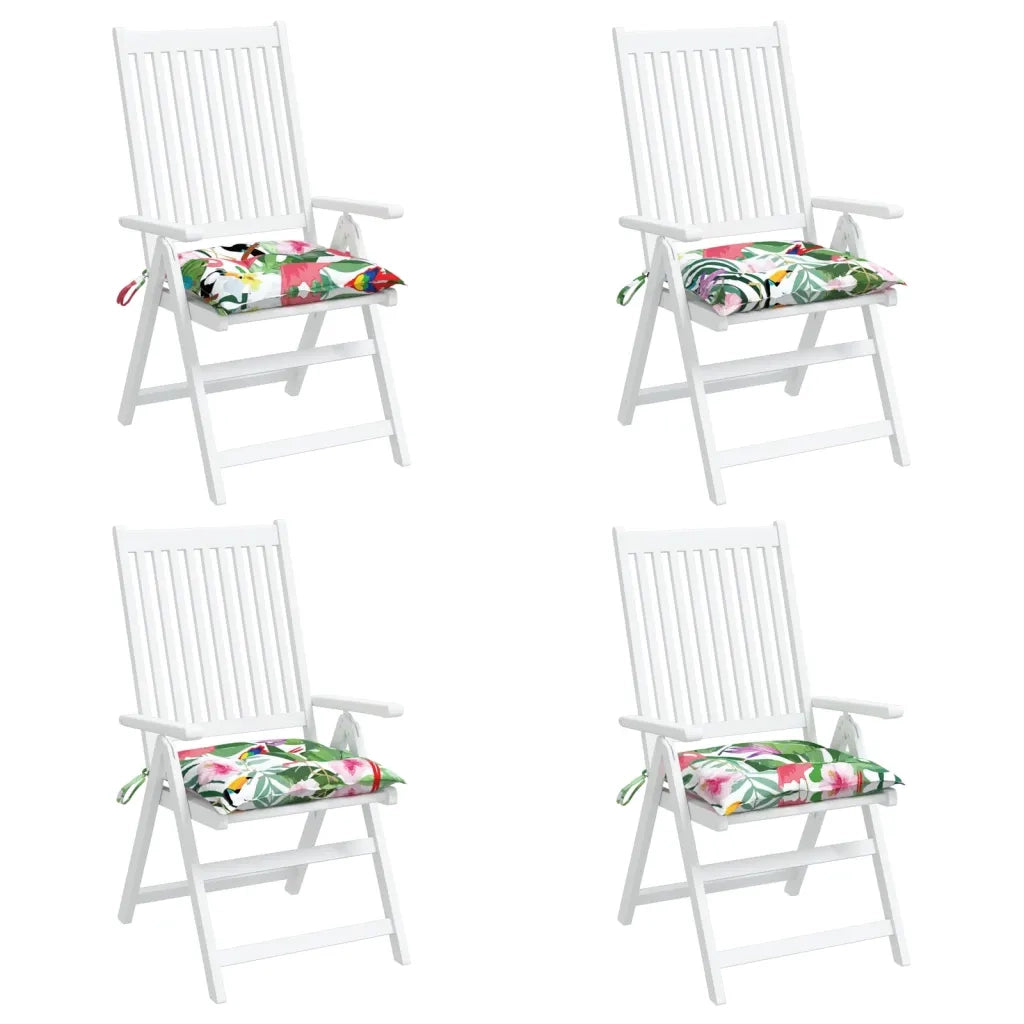 Cuscini per Sedia 4 pz Multicolori 50x50x7 cm in Tessuto Oxford