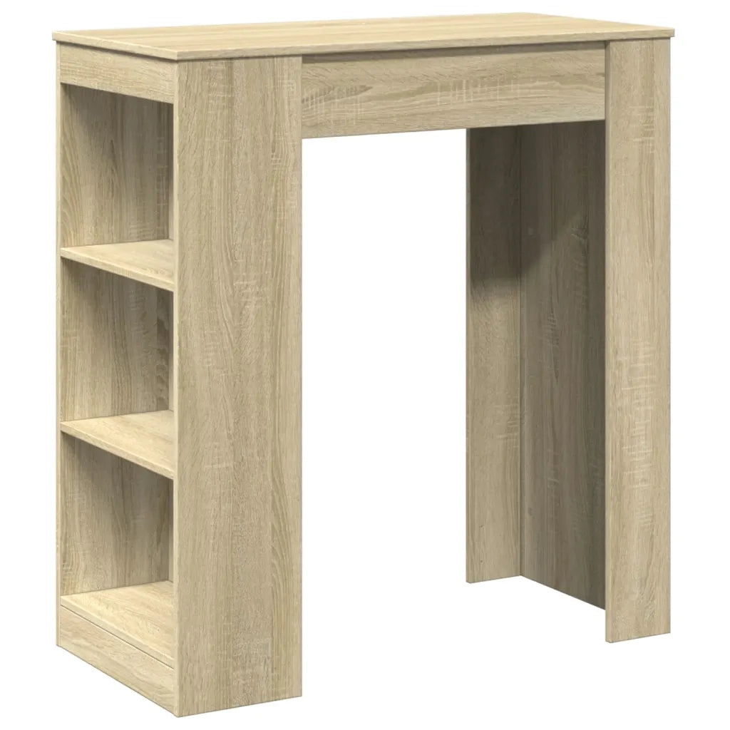Tavolo Bar con Rastrelliera Sonoma 95x47x103,5 cm Multistrato