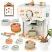 Casa dei Bambini - Caffè per Bambini - Set di Cucina in Legno - Accessori Cucina per Bambini - Set di Giocattoli con Tazze - Giocattoli per Bambini - Materiale Ecowatch
