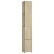 Mobiletto contenitore da bagno semplice 25 x 26,5 x 170 cm in legno composito rovere Sonoma 02_0047912