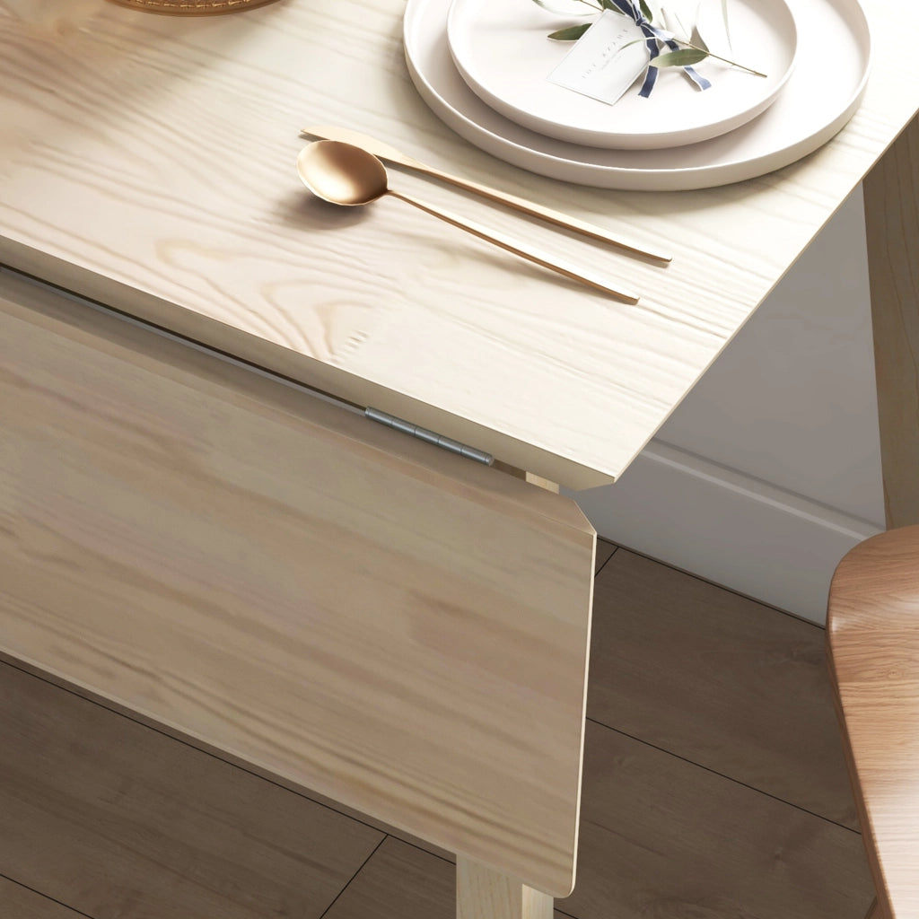 Tavolo da pranzo - pieghevole per 2-4 persone - 110x86x75 cm - legno naturale - ideale per spazi piccoli