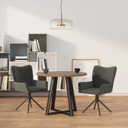 Sedie da Pranzo Girevoli 2 pz Grigio Scuro in Velluto 344810