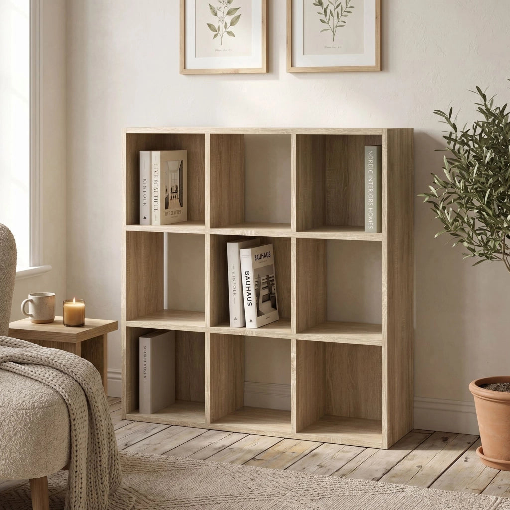 Biblioteca Liga, Libreria 6 Ripiani, 91x30x91h cm Marrone Rovere