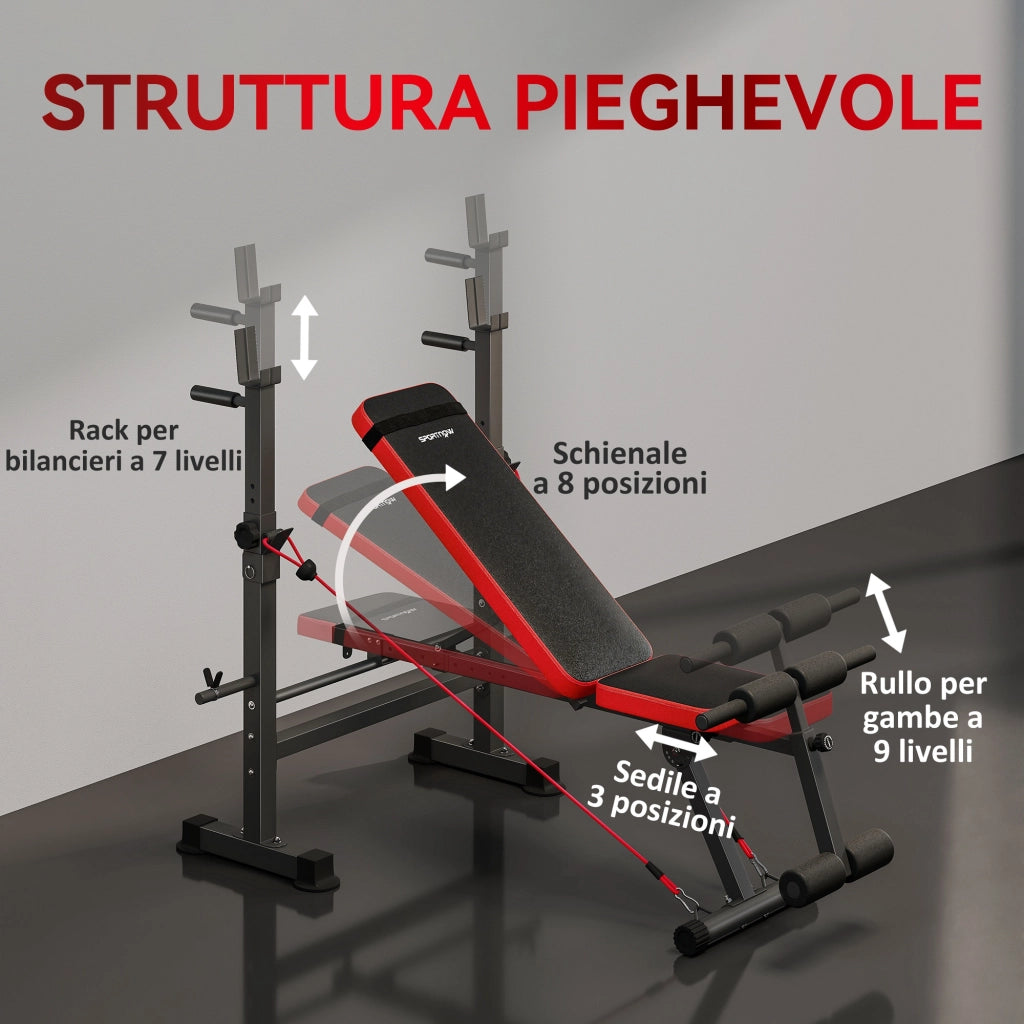 Panca Fitness ¨C zephmum ¨C Regolabile, Struttura Metallica