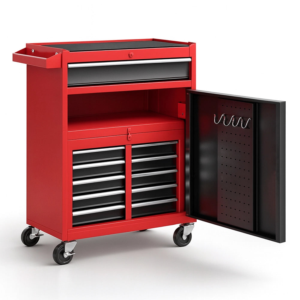 Cassetta Carrello Portautensili Mobiletto 5 Cassetti 2in1 per Garage e Officina