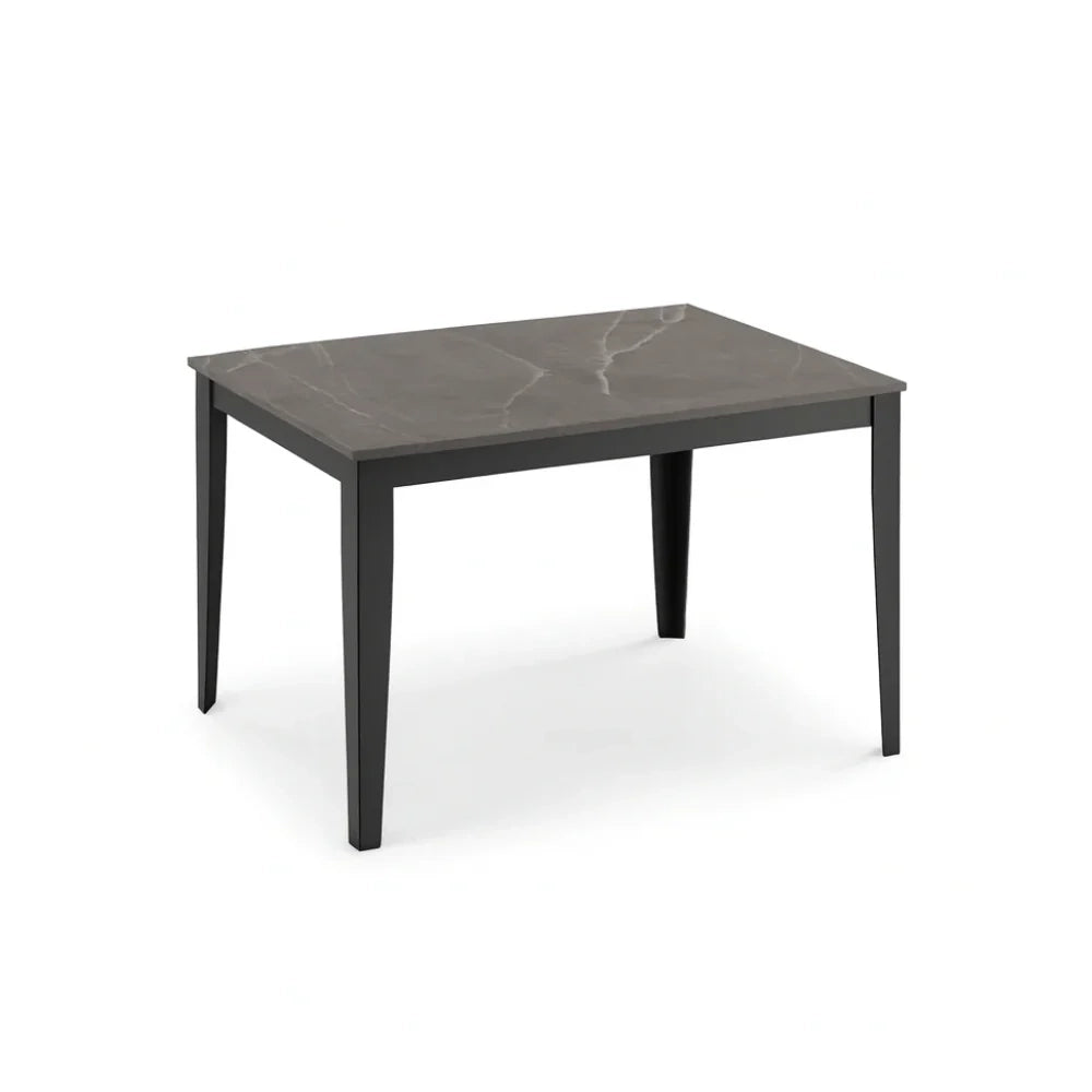 Tavolo da pranzo allungabile effetto marmo antracite Moon 156-316x90 cm fino a 12 posti Made in Italy | Duzzle