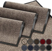 Tappeto di ingresso beige grigio 90x120 cm | tappeto di ingresso impermeabile lavabile resistente all'usura spazzolino per sporco | Tappeto antiscivolo per sporco per tappeto di ingresso per ingresso, corridoio, ingresso, cucina, camera da letto