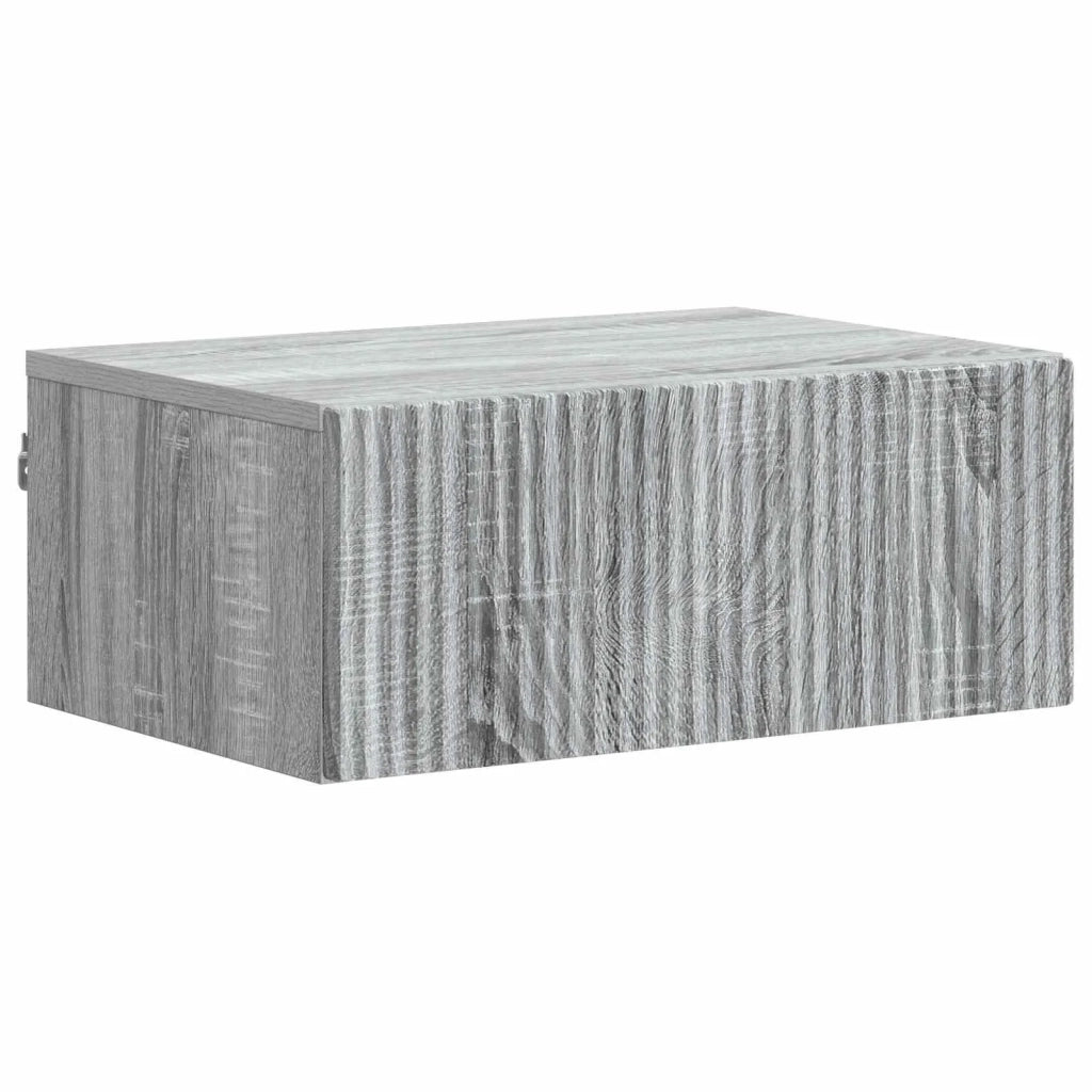 Mobiletto da notte a muro Grigio Sonoma 49 x 34,5 x 20 cm 898457