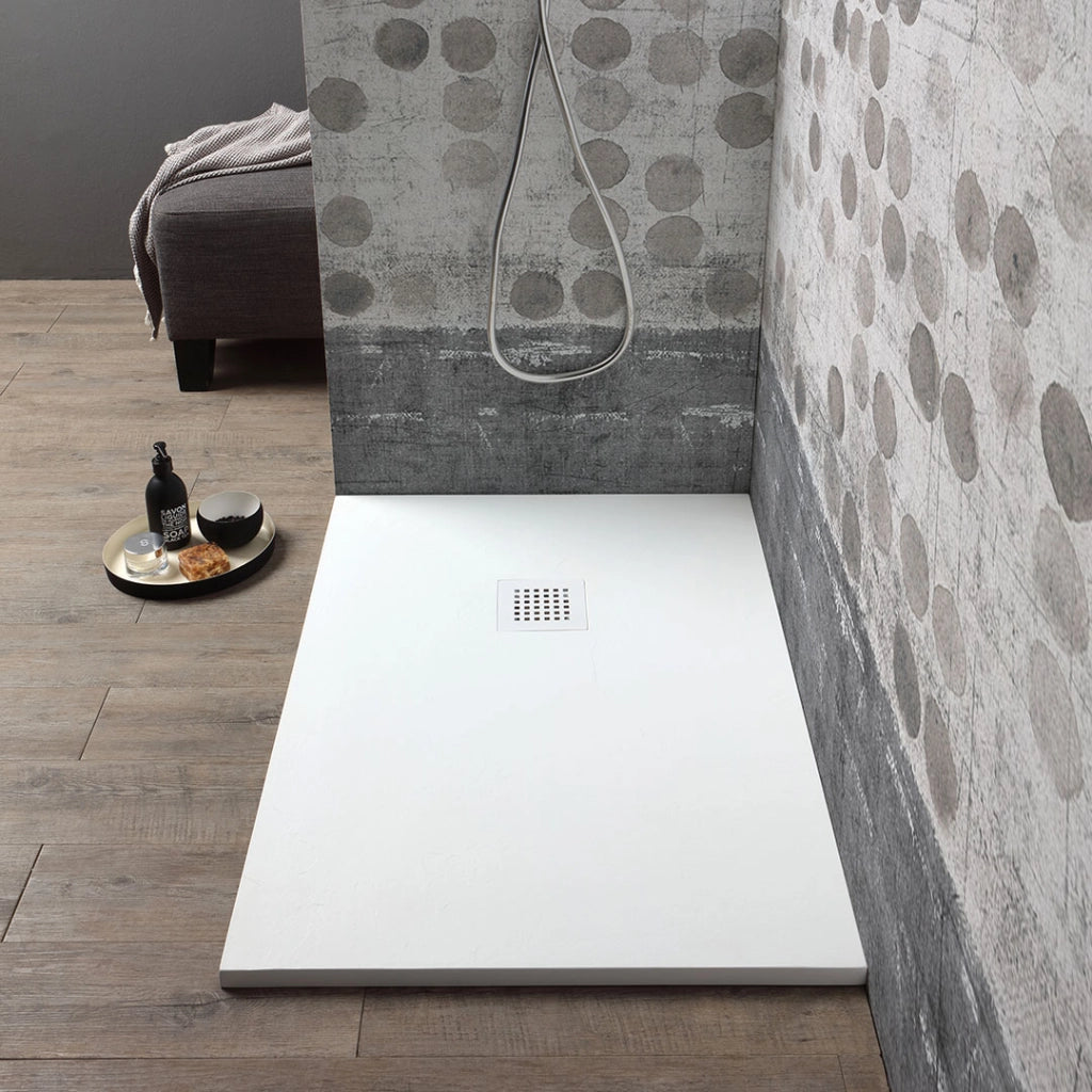 Piatto doccia 100x80 in resina bianco