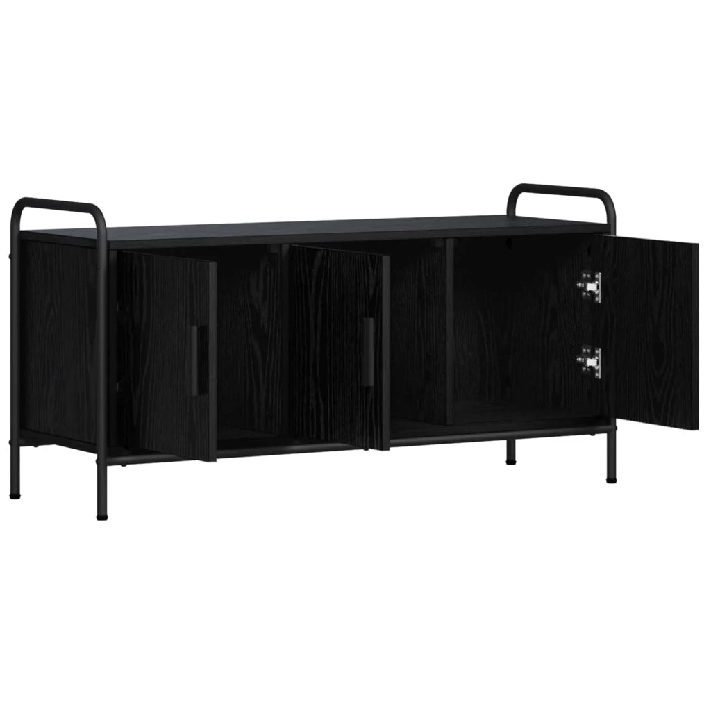 Mobile TV 79,5 x 33 x 50 cm Rovere Nero Legno ingegnerizzato 8013734