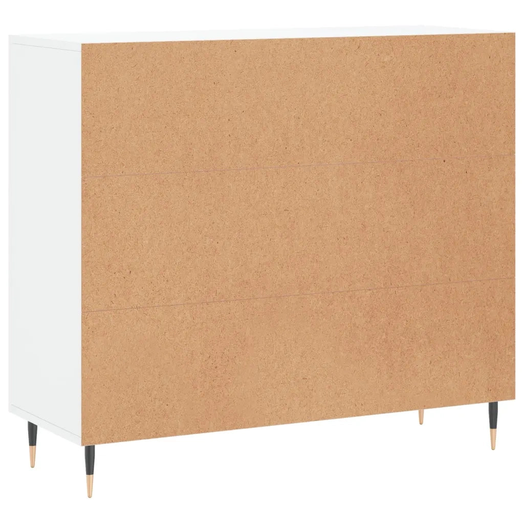 vidaXL Credenza Bianca 90x34x80 cm in Legno Multistrato