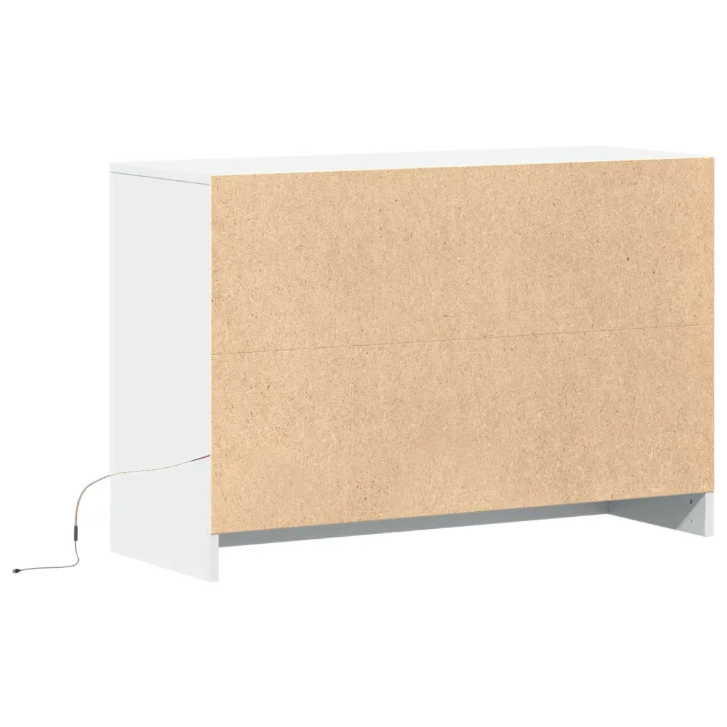 vidaXL Mobile Porta TV con LED Bianco 91x34x61 cm in Truciolato