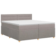 Letto box spring con materasso Tortora 200 x 200 cm Tessuto 3451032