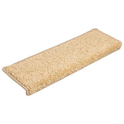 Tappetini per scale 30 pz | Gradini per Scale 65x21x4 cm Crema Bordo rettangolare