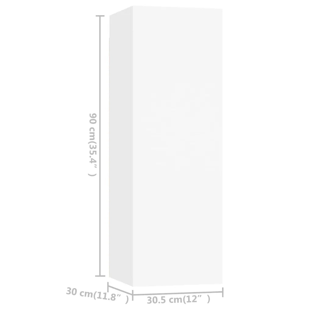 Set Mobili Porta TV 3 pz Bianco in Legno Multistrato 3078673