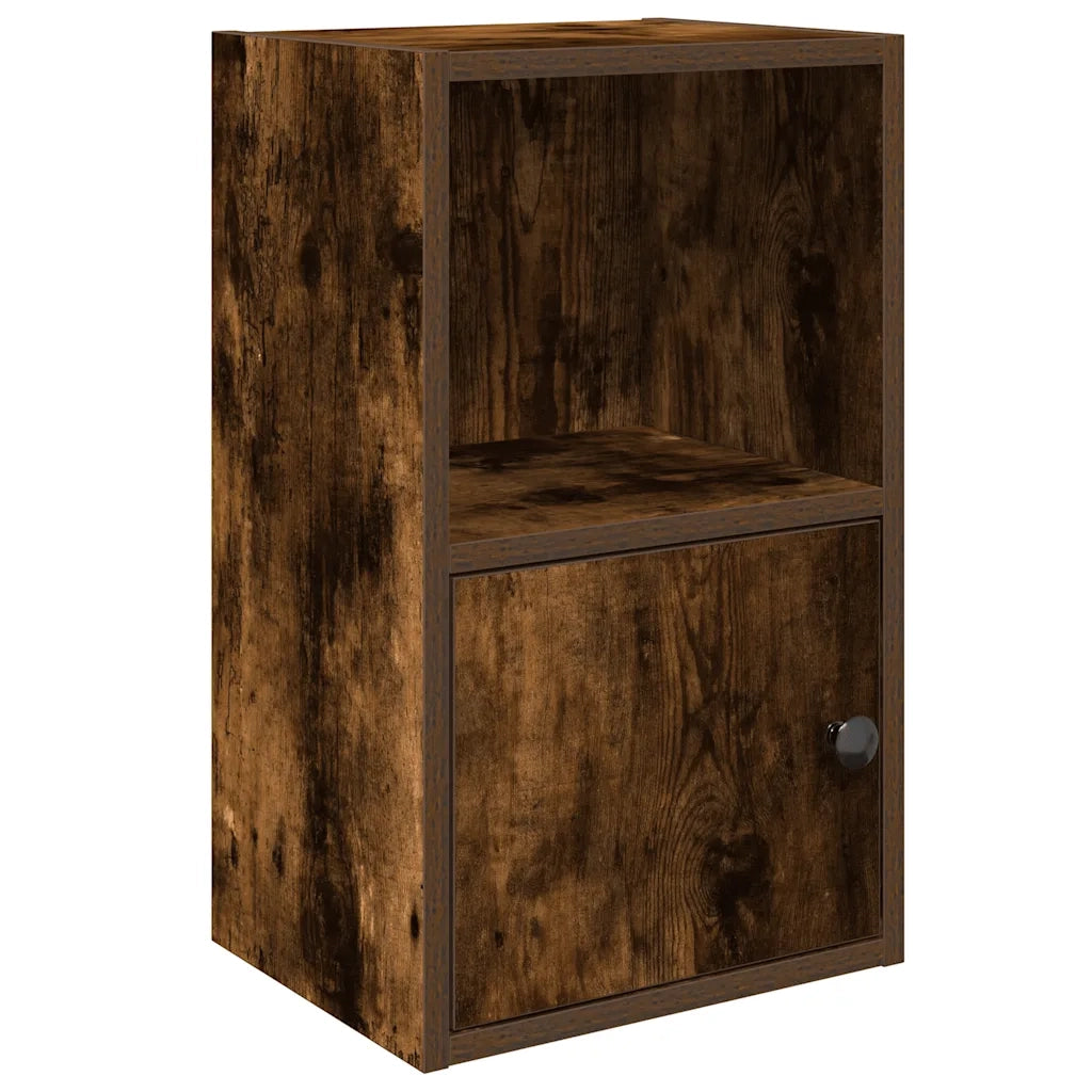 Libreria-Scaffale per Libri-Mobile di Stoccaggio Rovere Fumo 31x24x52 cm in Legno Multistrato