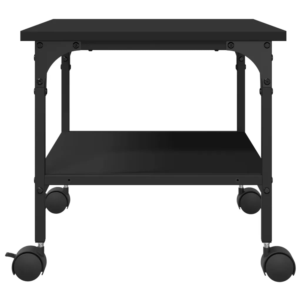 Supporto per Stampante 2 Livelli Nero 50x40x38 cm Multistrato 842281