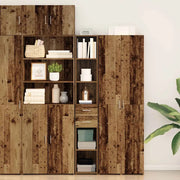 Libreria con cassetto-Scaffale per Libri-Mobile di Stoccaggio Legno vecchio 30 x 42.4 x 185.2 cm