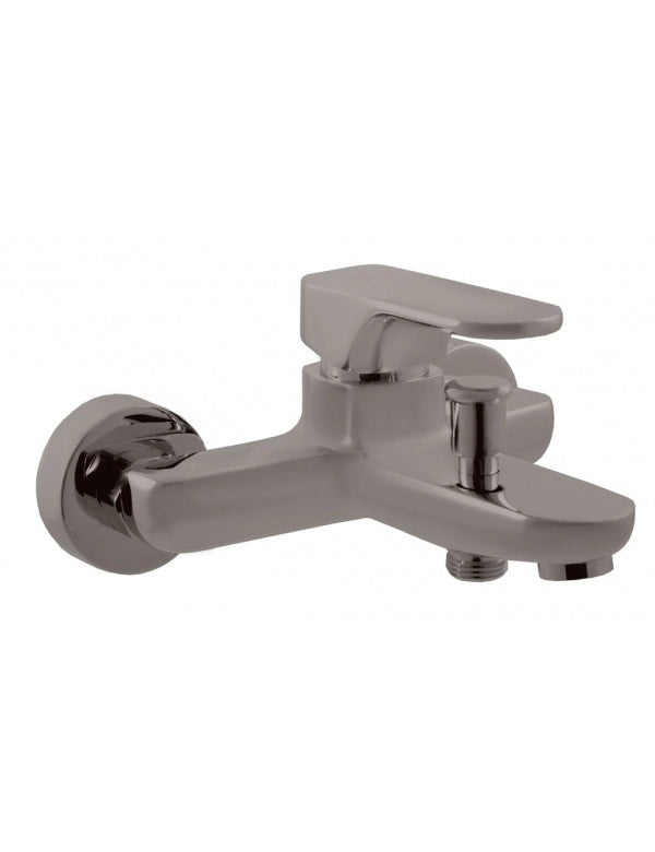 Miscelatore vasca YUKON senza doccetta in ottone grigio metallo spazzolato