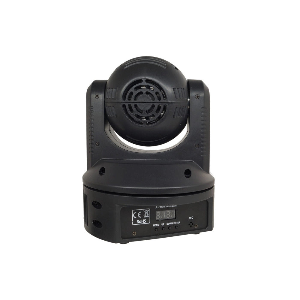 Trade Shop - Faro Faretto Led Rgb Testa Rotante Effetti Disco Dj Luce Flash Strobo Light -