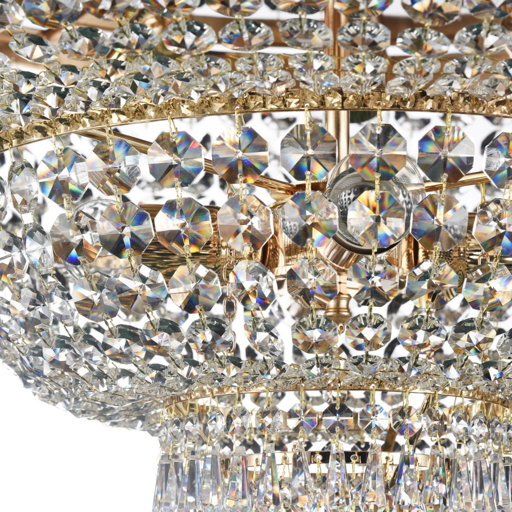 Maytoni Plafoniera contemporanea Palace 14 luci E27 oro metallo cristallo