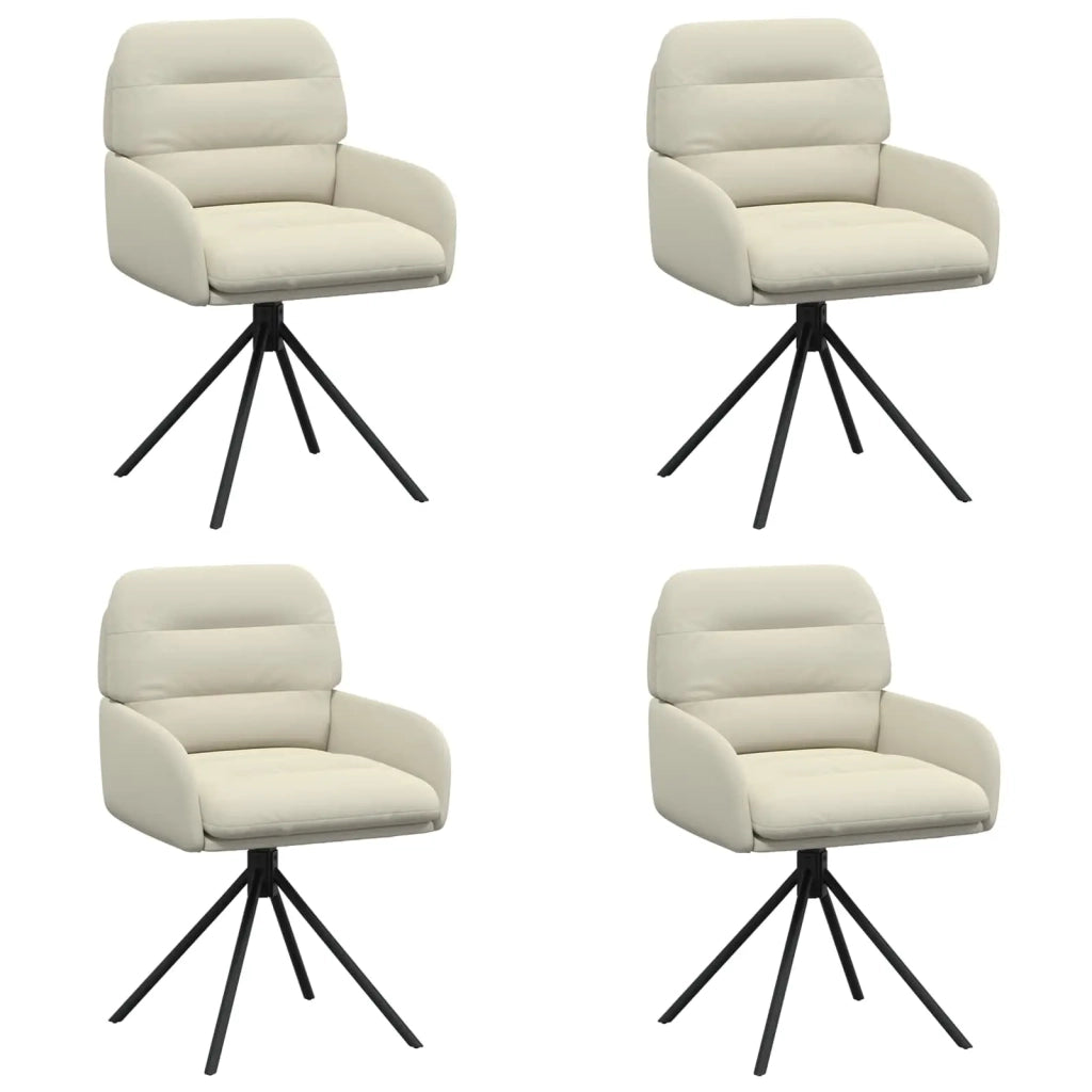 Sedie da pranzo girevoli 4 pcs Similpelle Crema 3428258