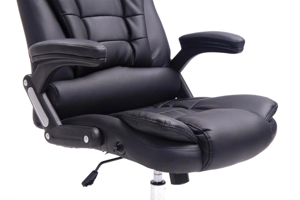 Sedia da ufficio Thor in similpelle nero