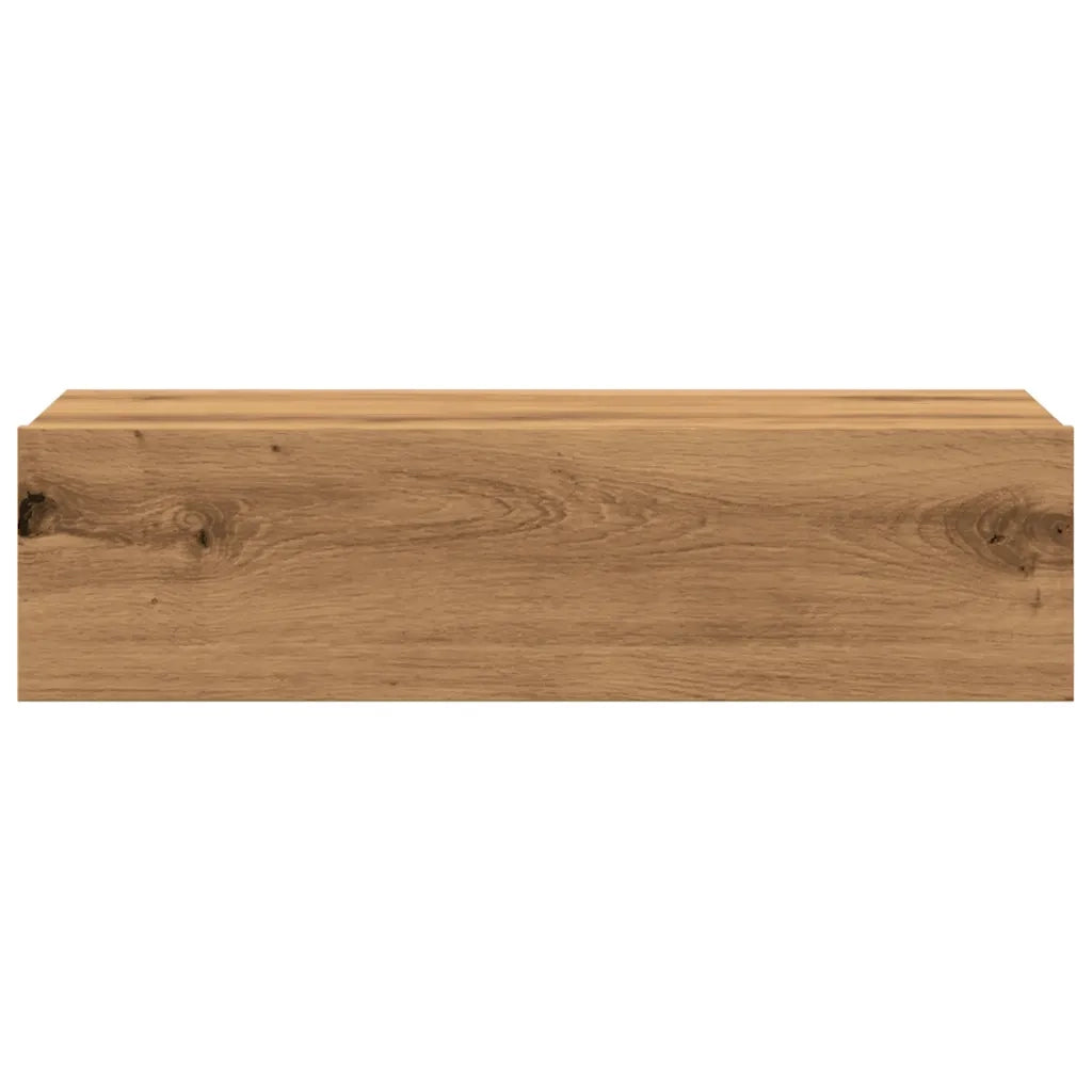 Mobili Porta TV Luci LED 2 pz-Set di 2 Credenza per TV Rovere Artigianale 60x35x15,5 cm