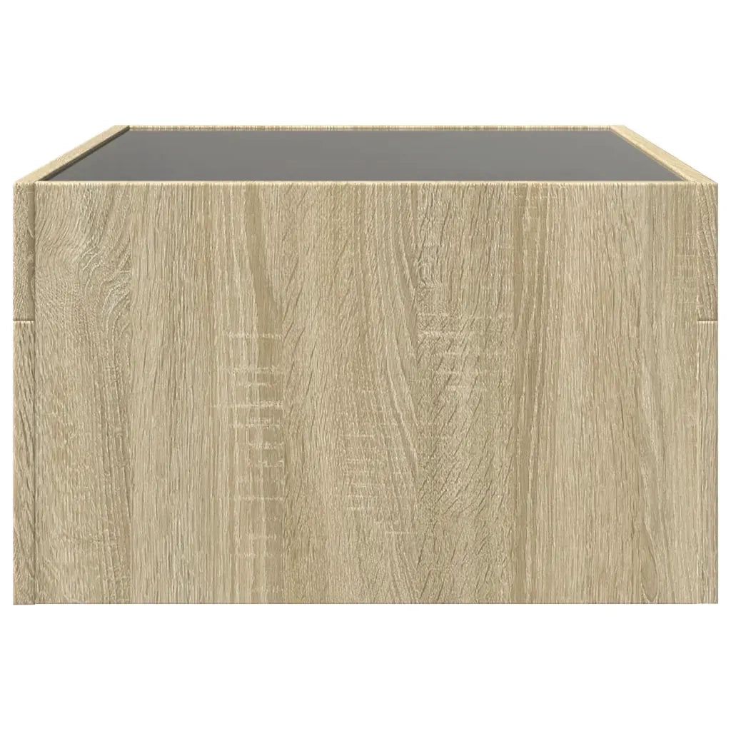 Tavolino da salotto | Tavolino da caff¨¨ | Tavolino da Soggiorno con LED Infinity Rovere Sonoma 70x50x30 cm