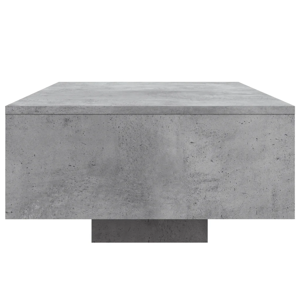 vidaXL Tavolino da Soggiorno con Luci LED Grigio Cemento 85x55x31 cm