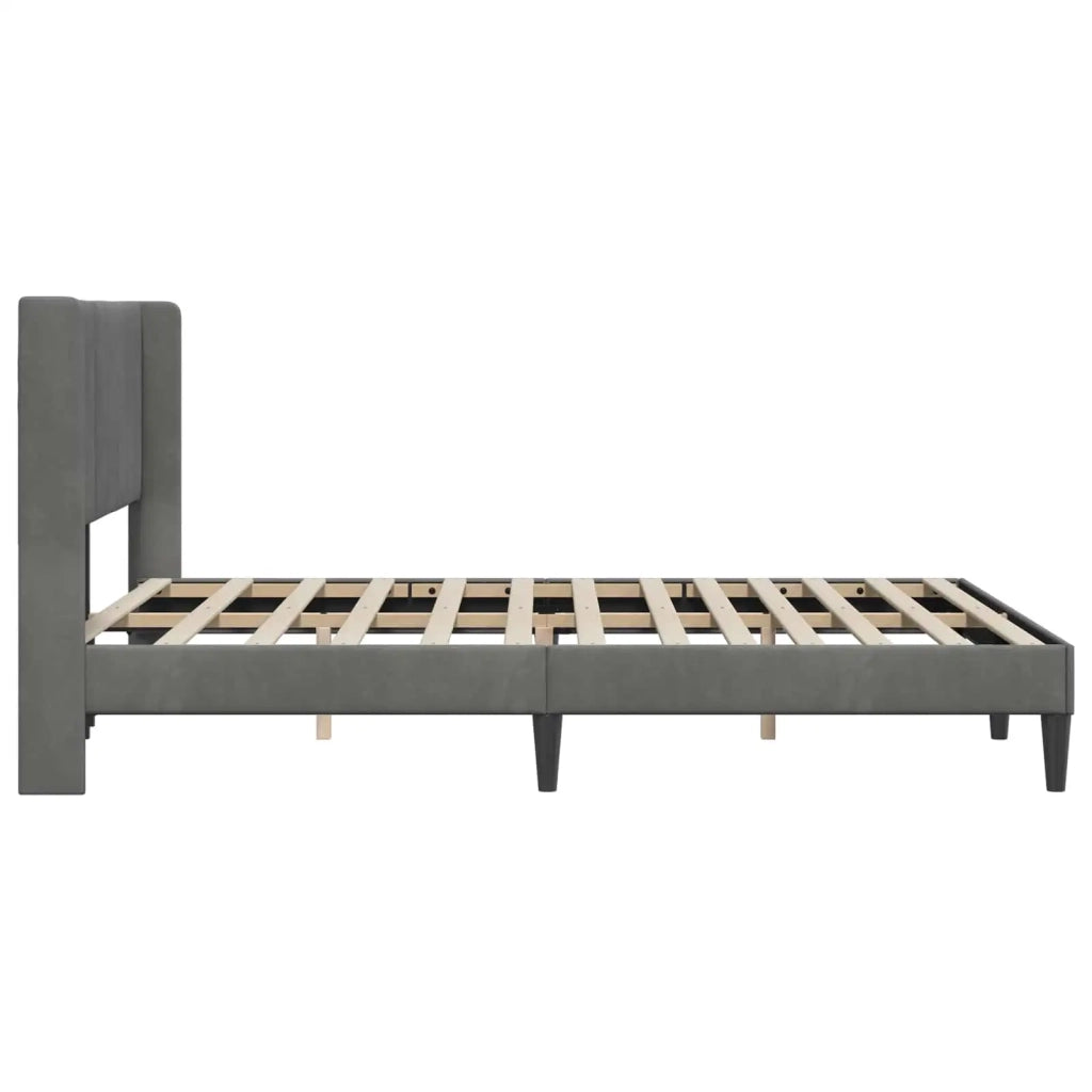 Struttura del letto Grigio Scuro 120 x 200 cm Velluto 42027498