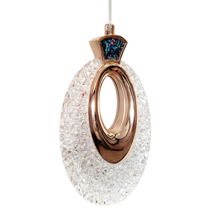 Lampadario A Sospensione In Cristallo Lhj109-1cp Light Rose Gold