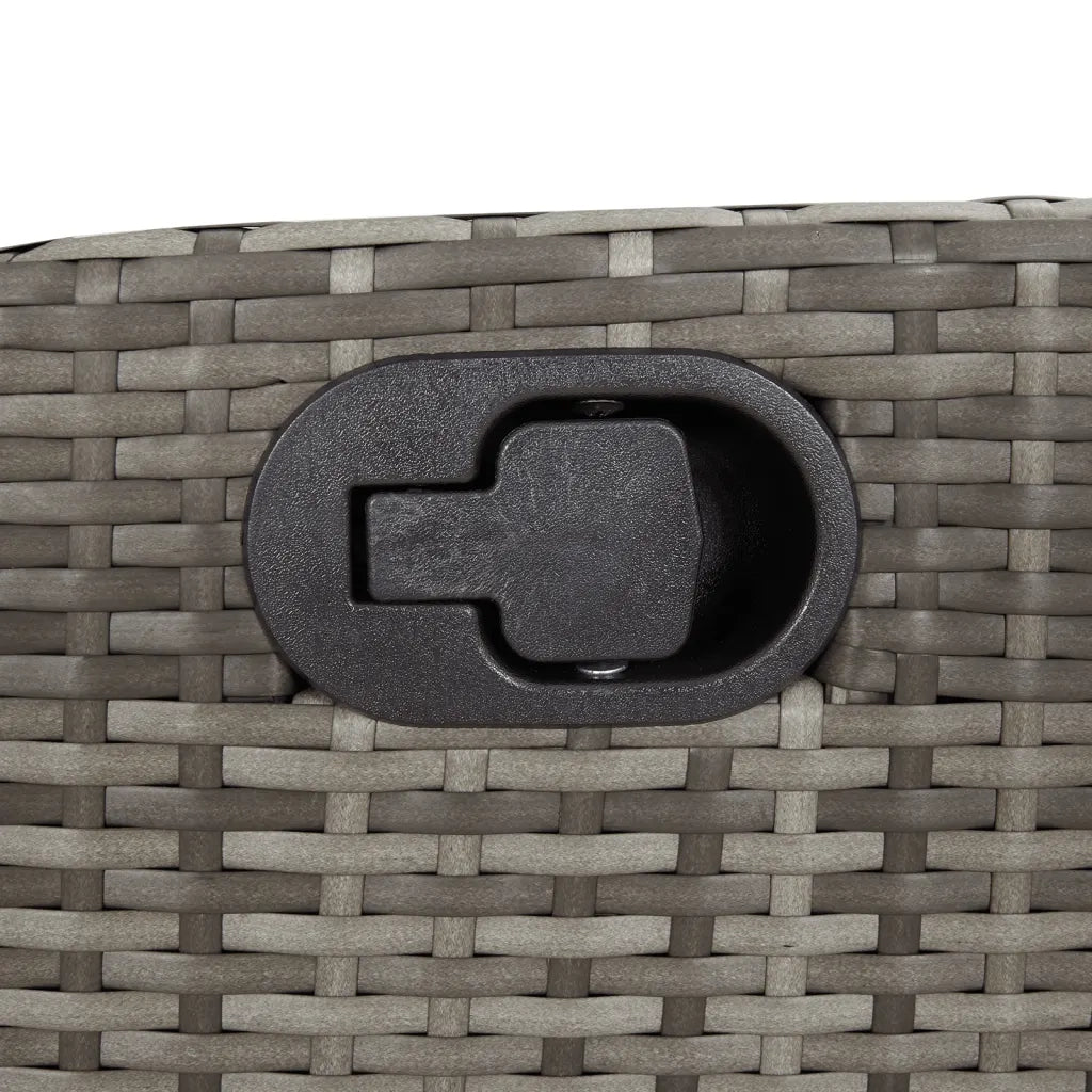 Set da Pranzo da Giardino 3 pz | Set Salotto da Giardino con Cuscini in Polyrattan Grigio